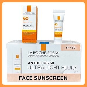 La Roche Posay Anthelios 60 Face Sunscreen • 15 TUBES .17 OZ • Ultra Light Fluid